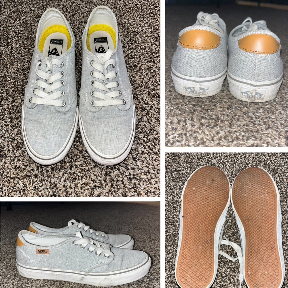Vans Adult Gray Canvas Sneakers